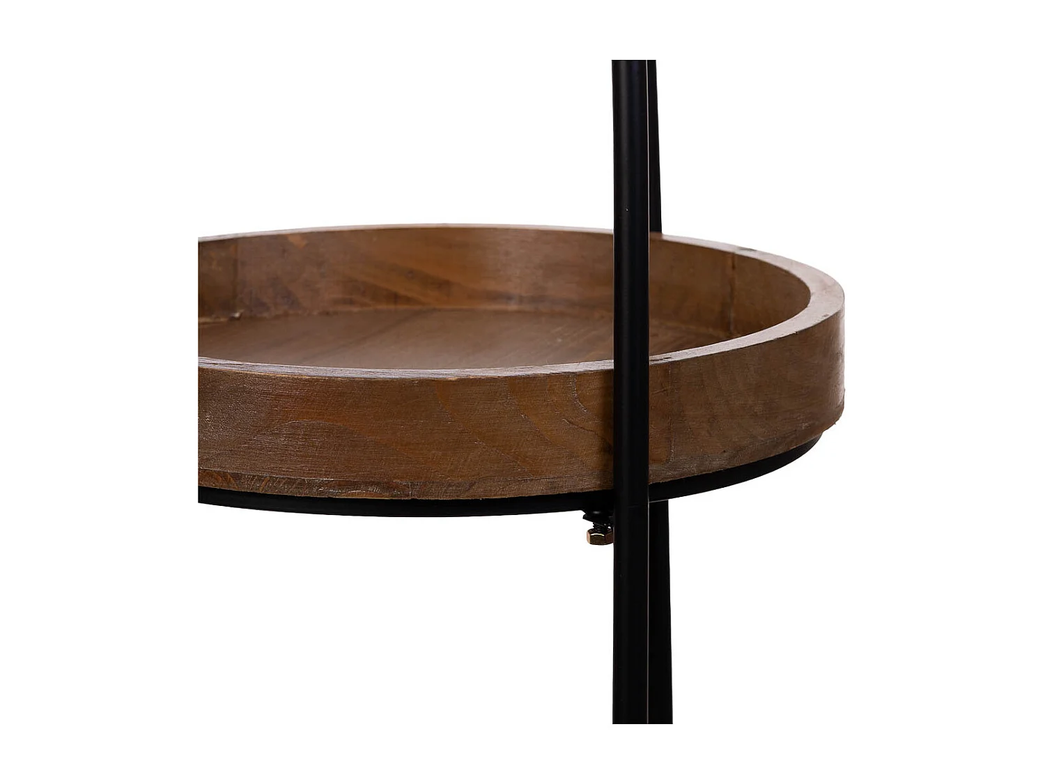 Étagère en bois et métal avec 3 étagères 35x35x122h cm