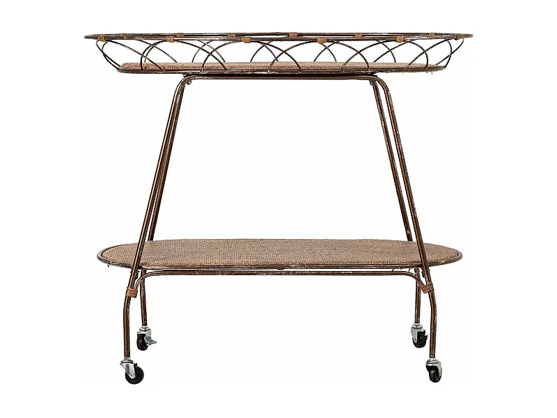 Estante em metal castanho, 84,46x48,26x73,03h cm