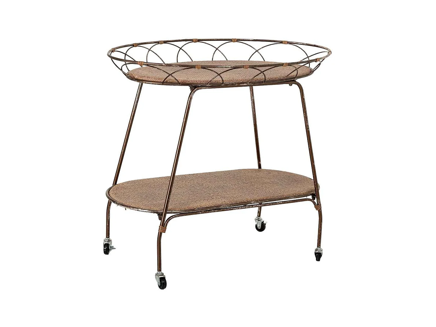 Étagère de présentation en métal marron, 84,46x48,26x73,03