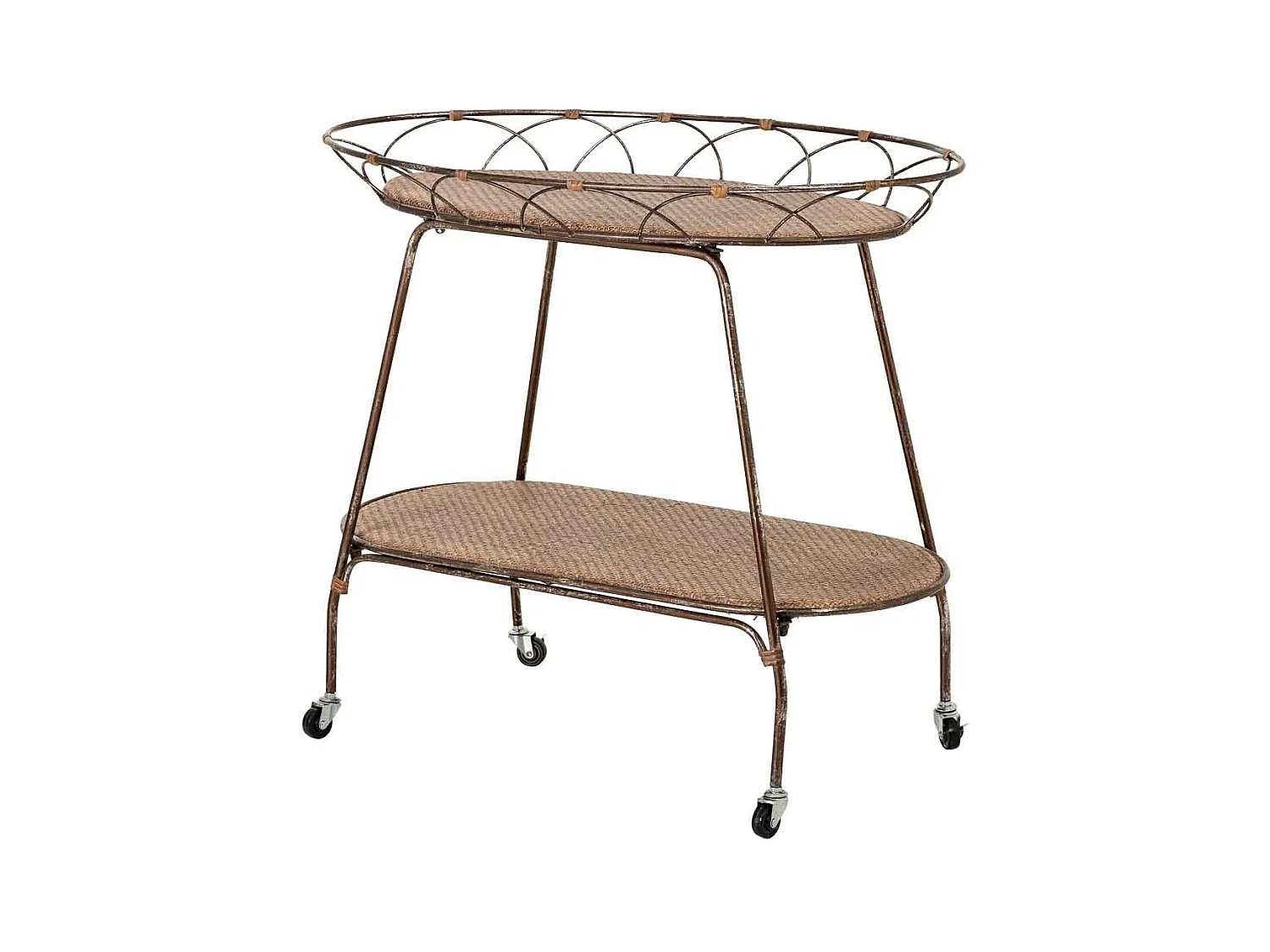 Étagère de présentation en métal marron, 84,46x48,26x73,03