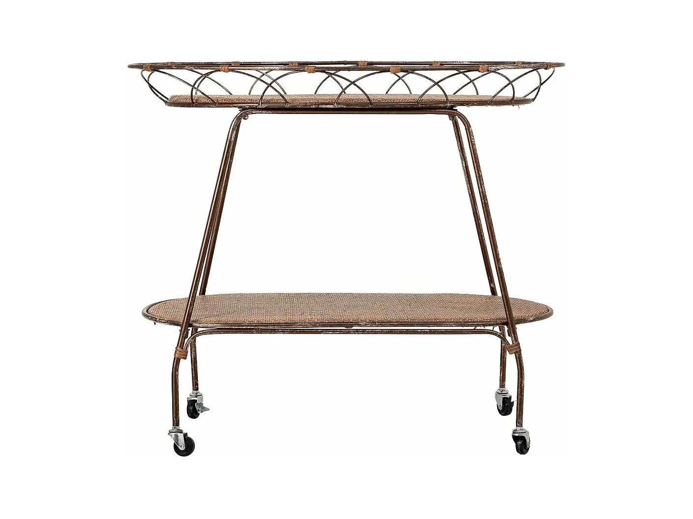 Estante em metal castanho, 84,46x48,26x73,03h cm