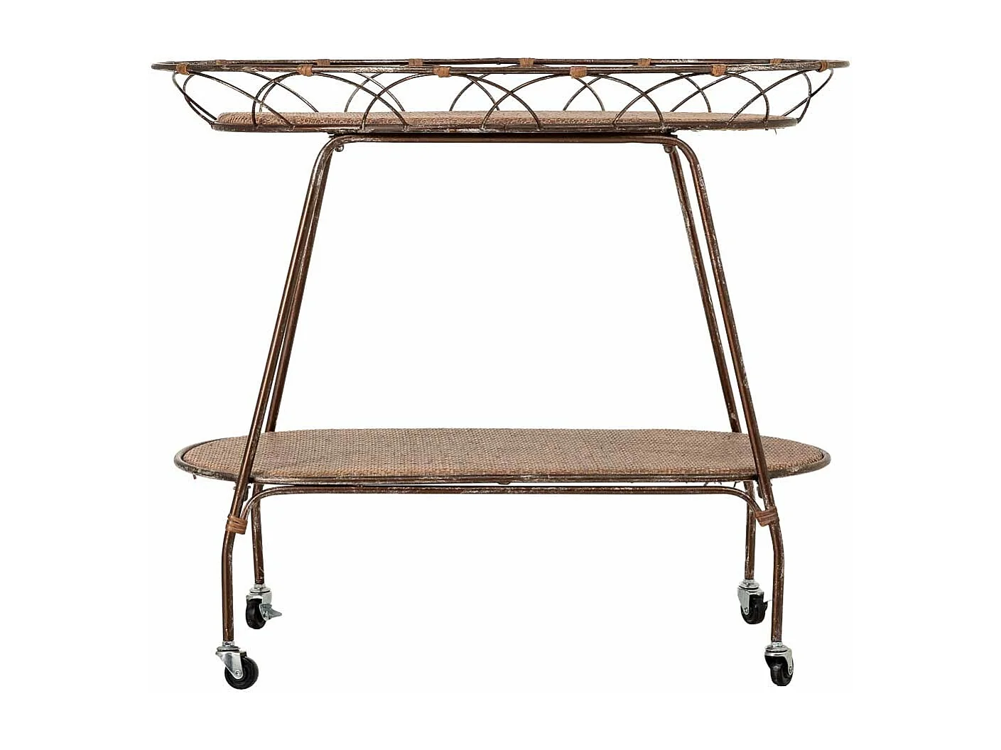 Estante em metal castanho, 84,46x48,26x73,03h cm