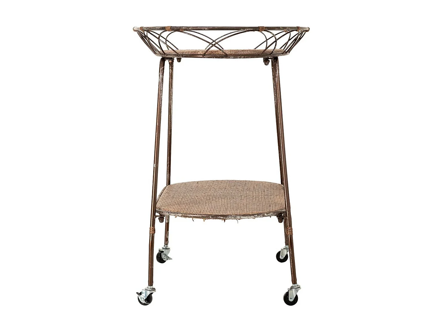 Estante em metal castanho, 84,46x48,26x73,03h cm