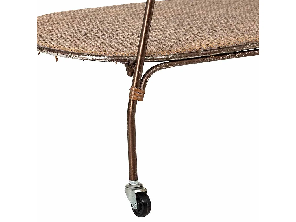 Estante em metal castanho, 84,46x48,26x73,03h cm