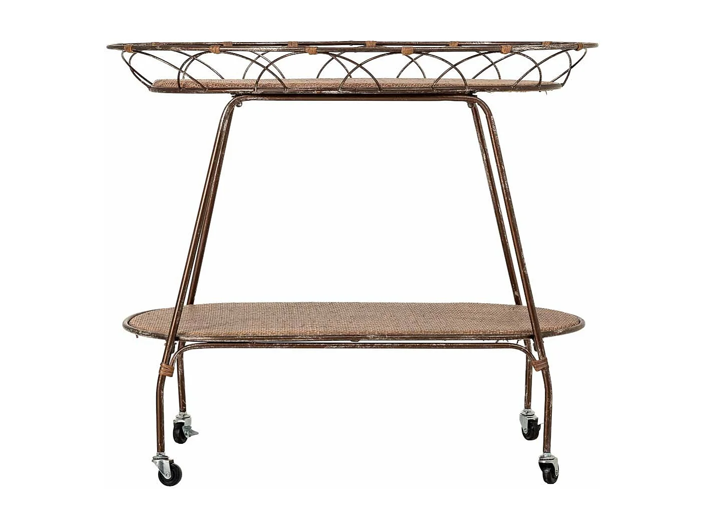 Metall-Präsentationsregal mit 2 braunen Böden, 84,46x48,26x73,03