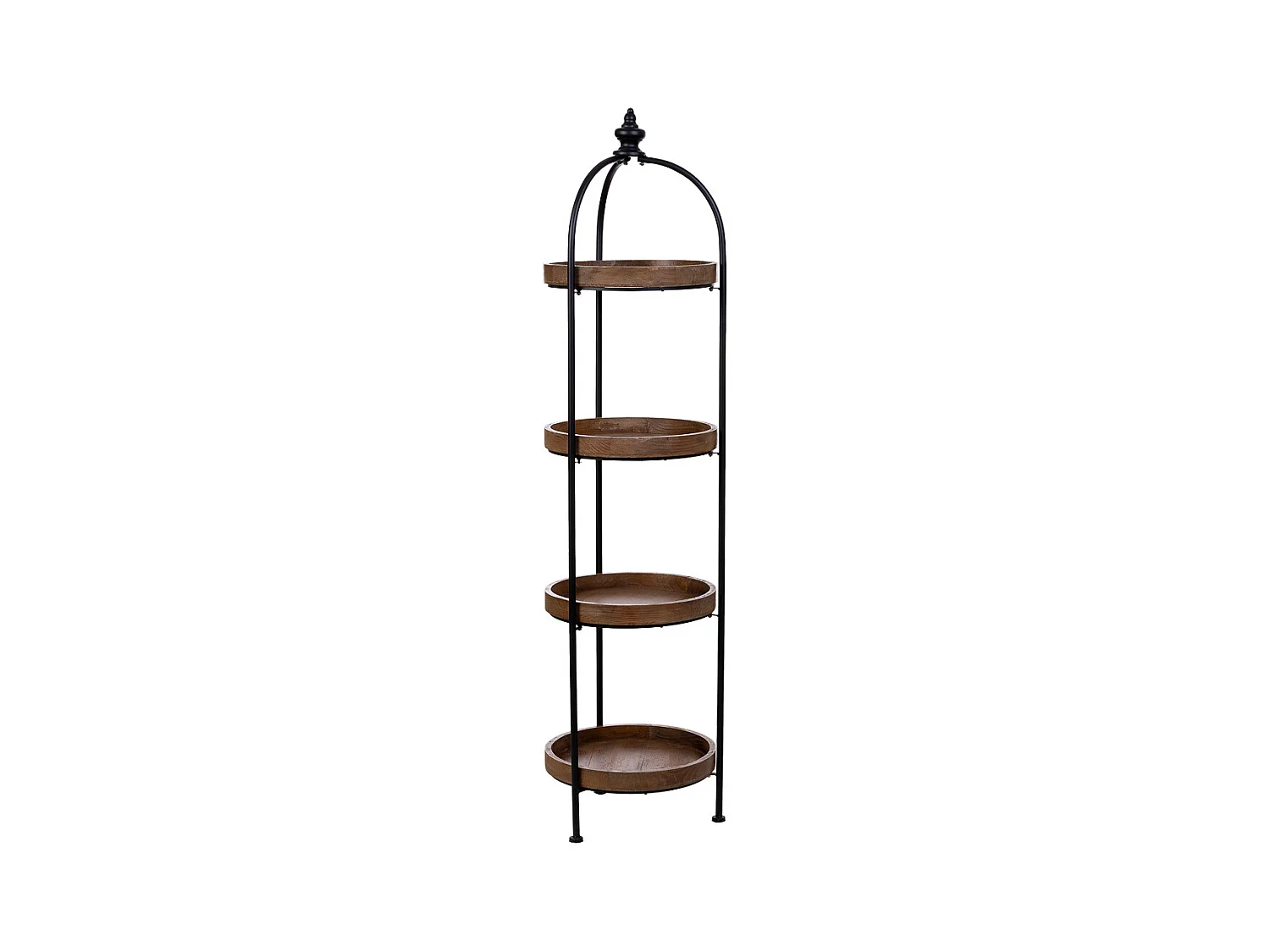 Estantería de madera y metal con 4 baldas 42x42x167h cm