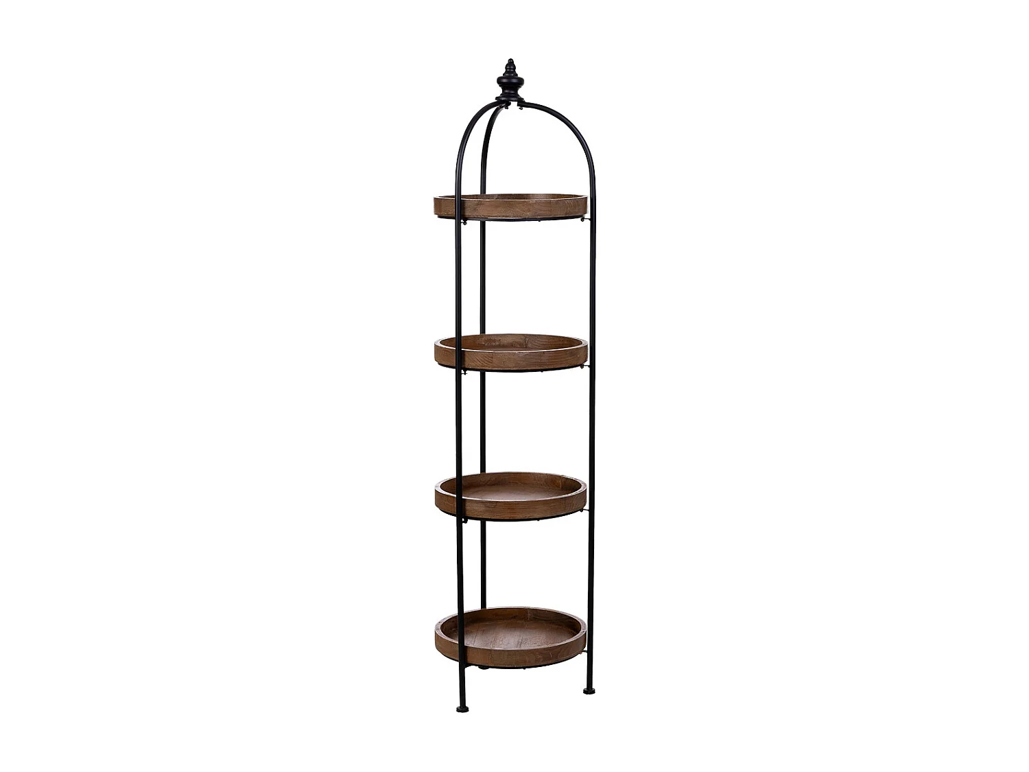 Regal aus Holz und Metall mit 4 Böden 42x42x167h cm