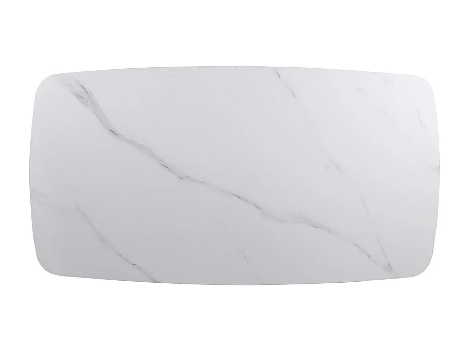 Table basse ARVENA – Table basse rectangulaire 130x70 cm – Pierre blanche & métal – Design moderne haut de gamme