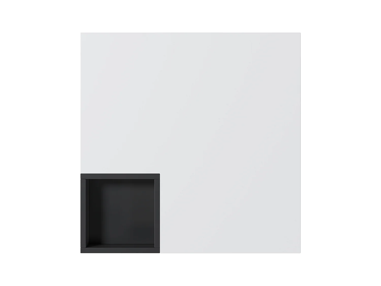 Table basse de salon 72x72x30 cm - Table basse blanche avec coffre de rangement amovible - éclairage LED