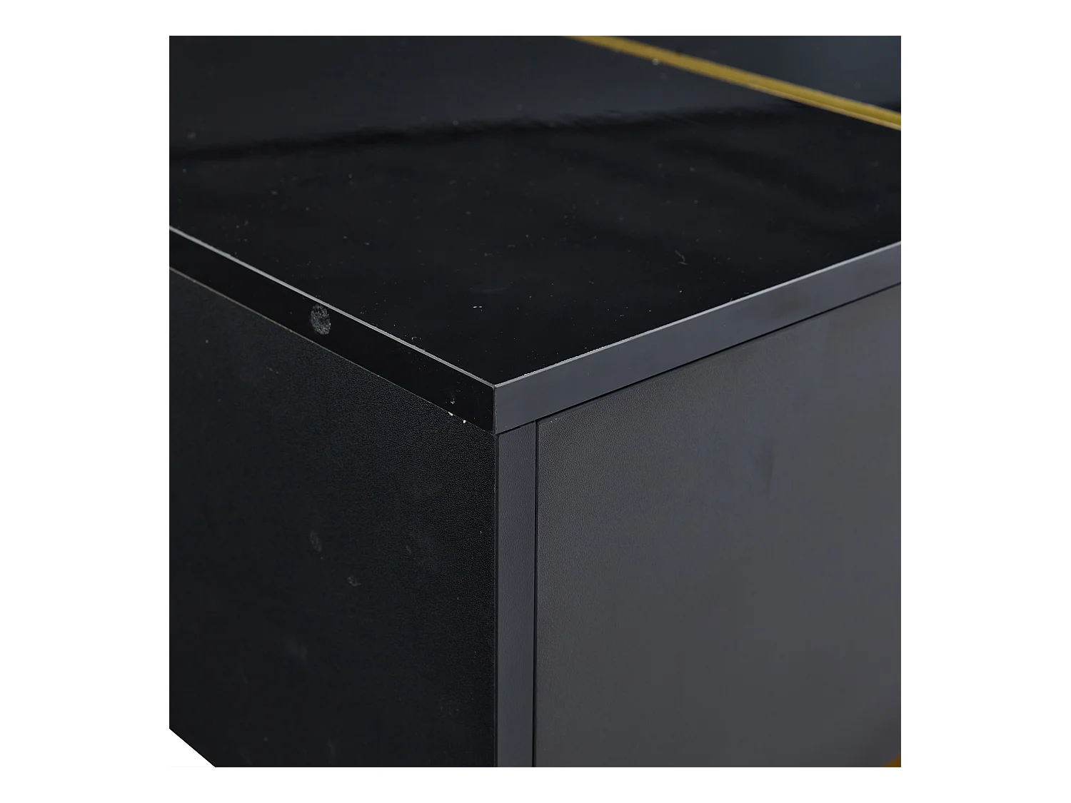 Table basse de salon - 100 x 50 x 35 cm - avec 4 tiroirs - table d'appoint pour petit appartement - MDF - noir