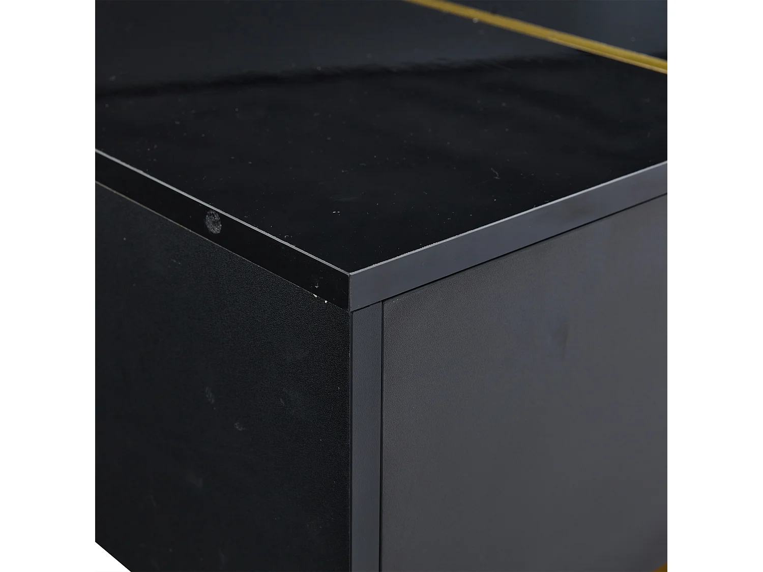 Tavolino da caffè - 100 x 50 x 35 cm - con 4 cassetti - Tavolino per piccoli appartamenti - MDF - Nero