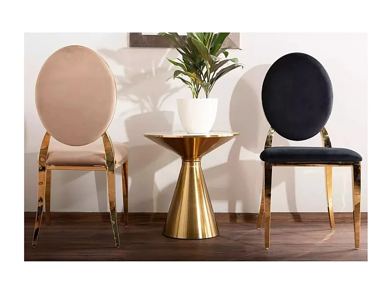 Couchtisch Aries/Metall/Keramik/Weiß&Gold