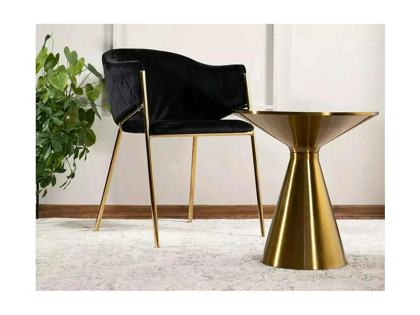 Couchtisch Aries/Metall/Keramik/Weiß&Gold