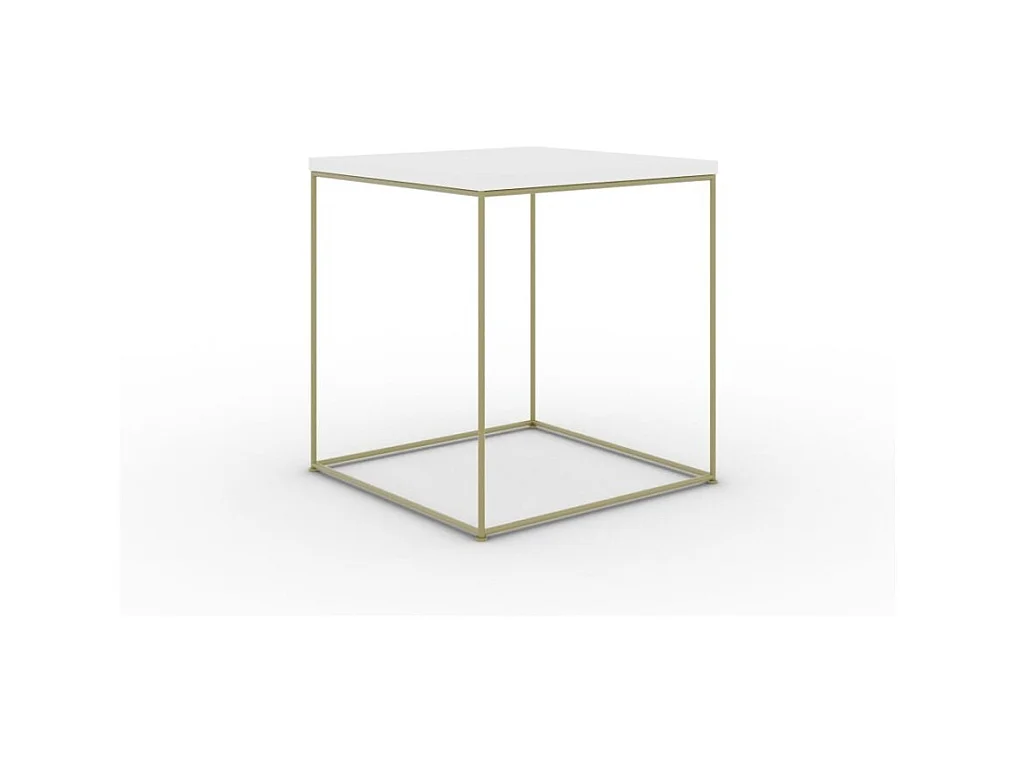 Table de canapé Arina premium /Métal/Contreplaqué/Blanc