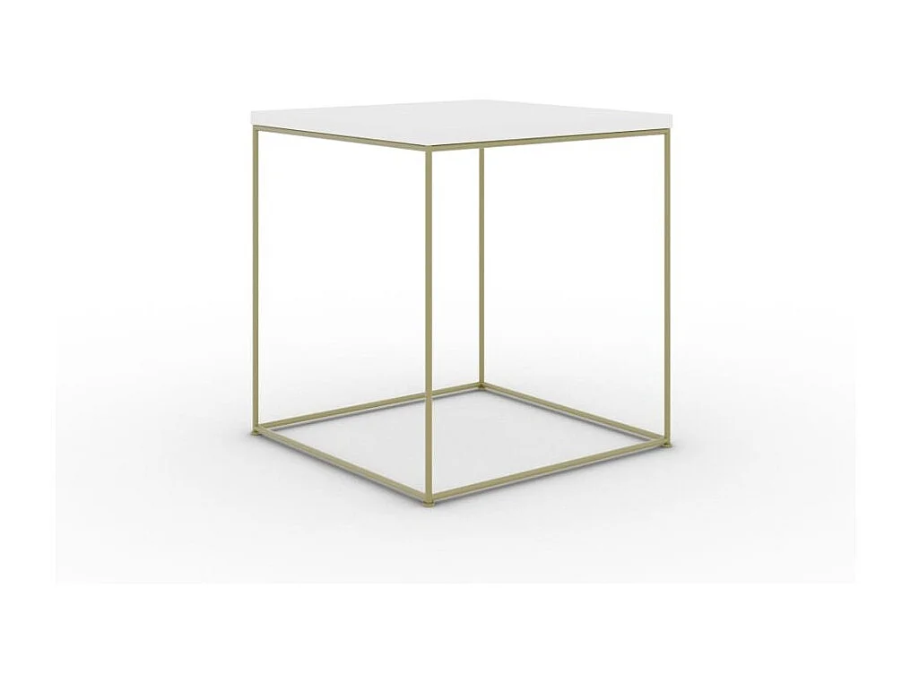 Table de canapé Arina premium /Métal/Contreplaqué/Blanc