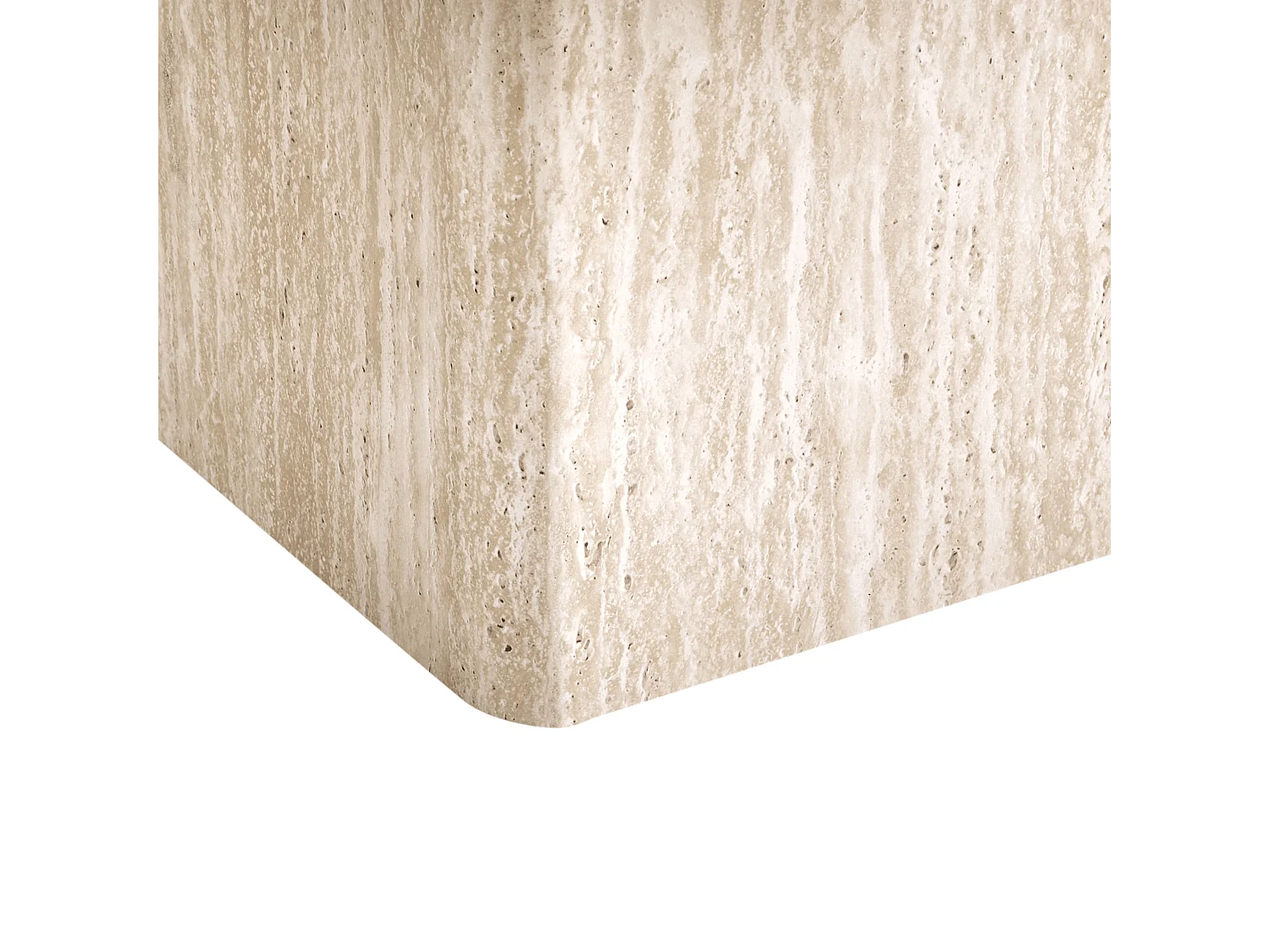 Couchtisch MDF-Platte Travertinoptik Modernes Design Beige 80 x 80 cm Duson