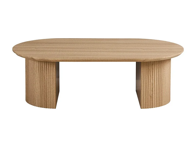 Mesa de Centro VAGOS – Cor carvalho natural – Mesa de centro retangular 120x70 cm – MDF – Design moderno e acolhedor