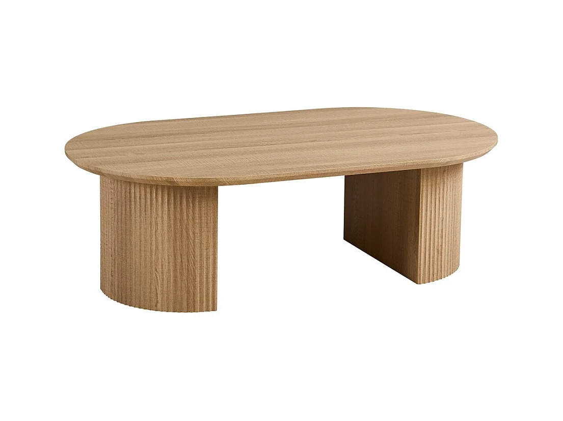 Table basse VAGOS – Coloris chêne naturel – Table basse rectangulaire 120x70 cm – MDF – Design moderne et chaleureux