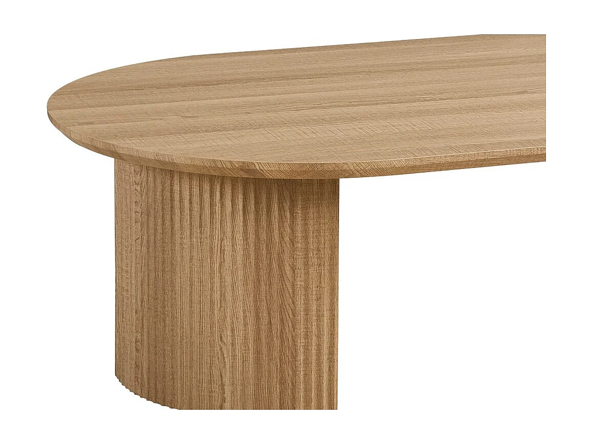 Table basse VAGOS – Coloris chêne naturel – Table basse rectangulaire 120x70 cm – MDF – Design moderne et chaleureux