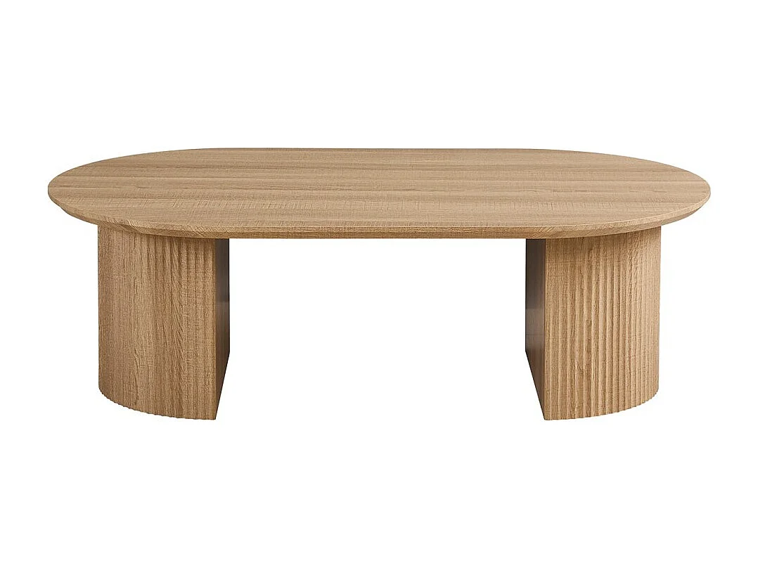 Table basse VAGOS – Coloris chêne naturel – Table basse rectangulaire 120x70 cm – MDF – Design moderne et chaleureux