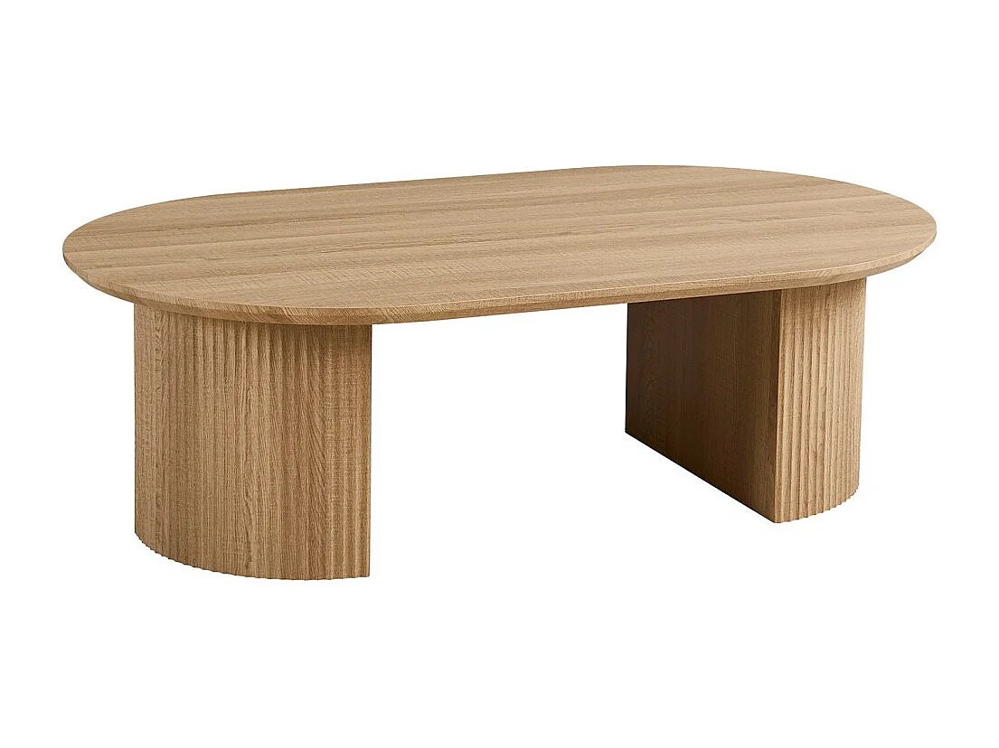 Table basse VAGOS – Coloris chêne naturel – Table basse rectangulaire 120x70 cm – MDF – Design moderne et chaleureux