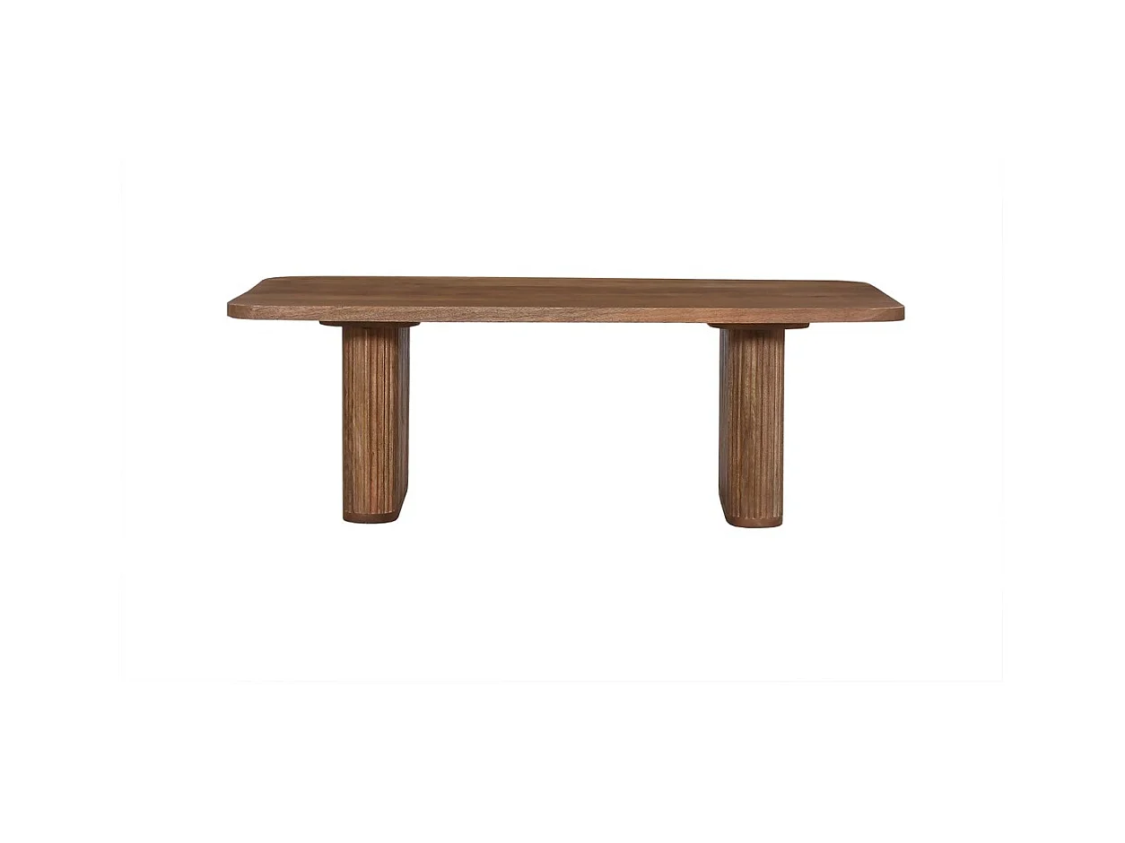Table basse TALVORA – Bois de manguier massif – Table basse rectangulaire 120x60 cm – Design brut et naturel
