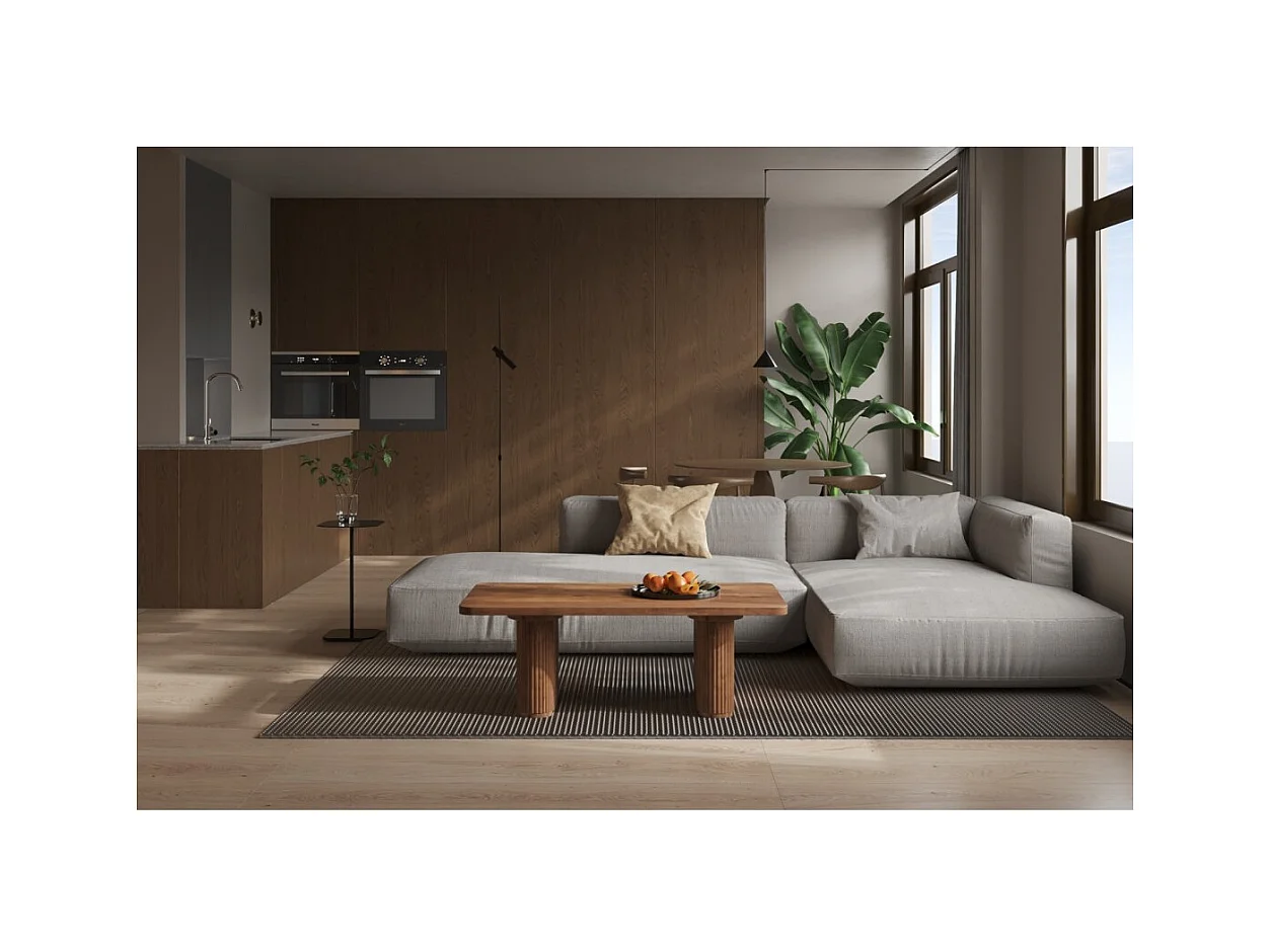 Table basse TALVORA – Bois de manguier massif – Table basse rectangulaire 120x60 cm – Design brut et naturel