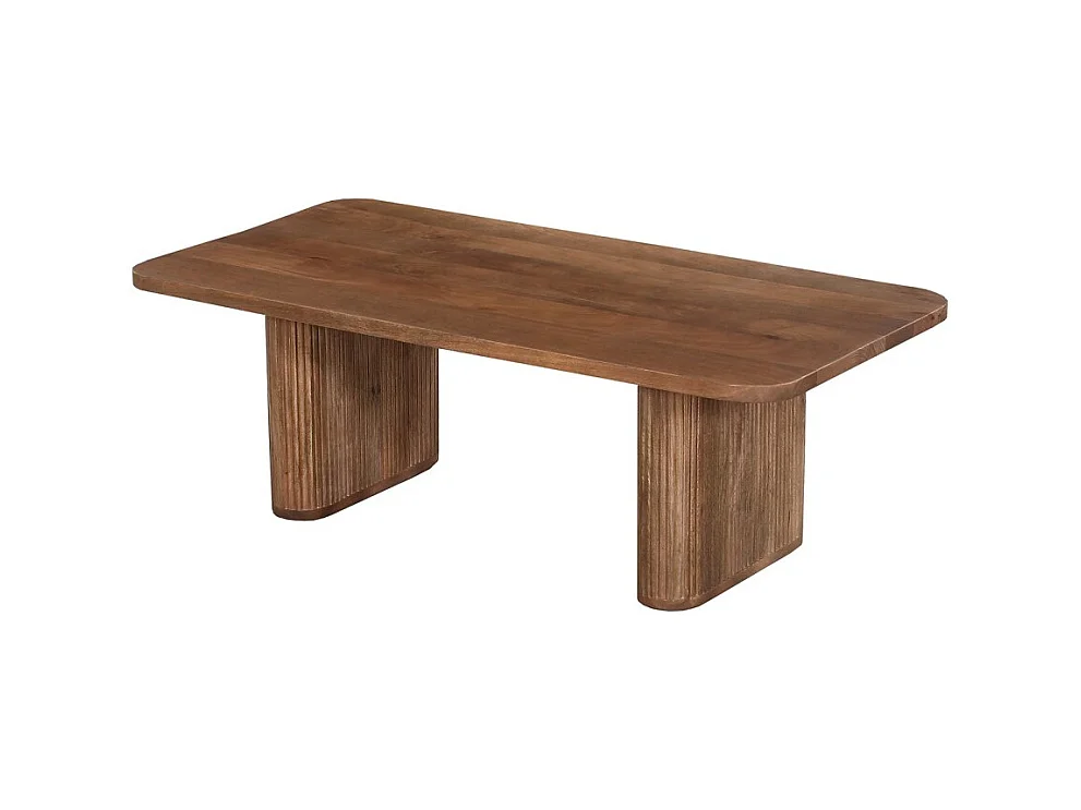 Table basse TALVORA – Bois de manguier massif – Table basse rectangulaire 120x60 cm – Design brut et naturel