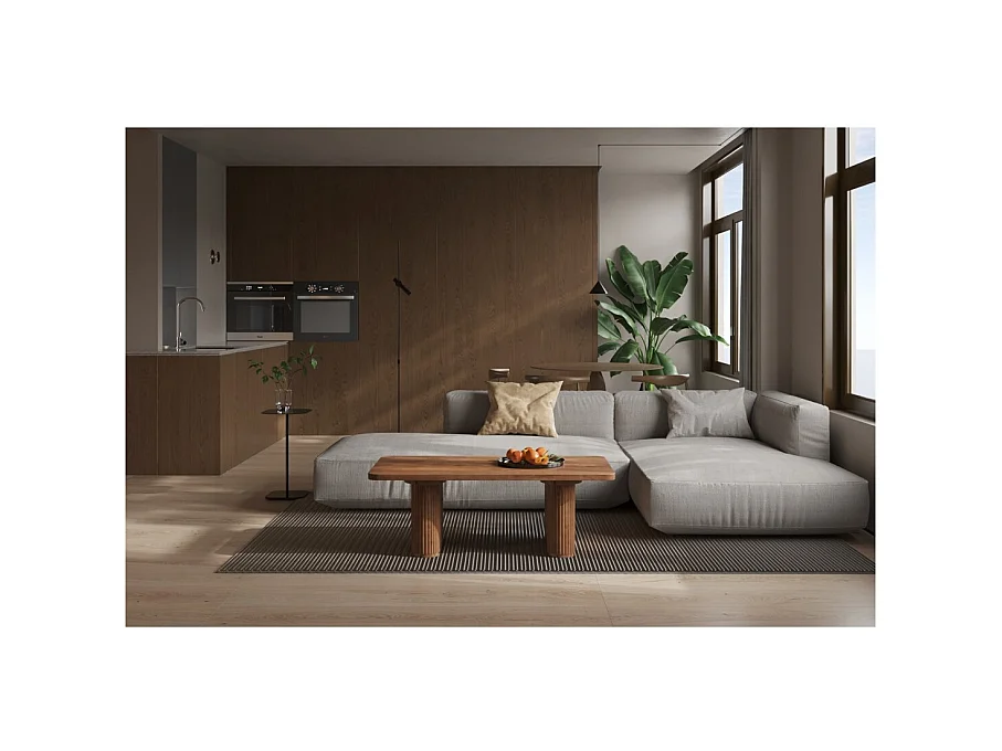 Table basse TALVORA – Bois de manguier massif – Table basse rectangulaire 120x60 cm – Design brut et naturel