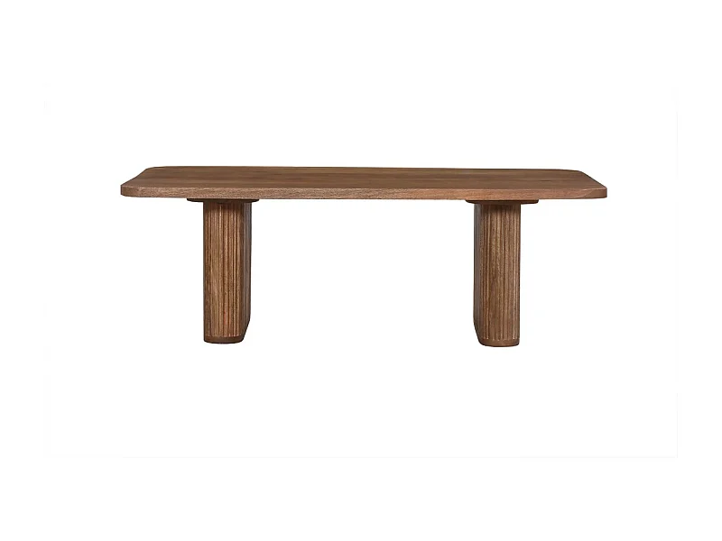 Table basse TALVORA – Bois de manguier massif – Table basse rectangulaire 120x60 cm – Design brut et naturel