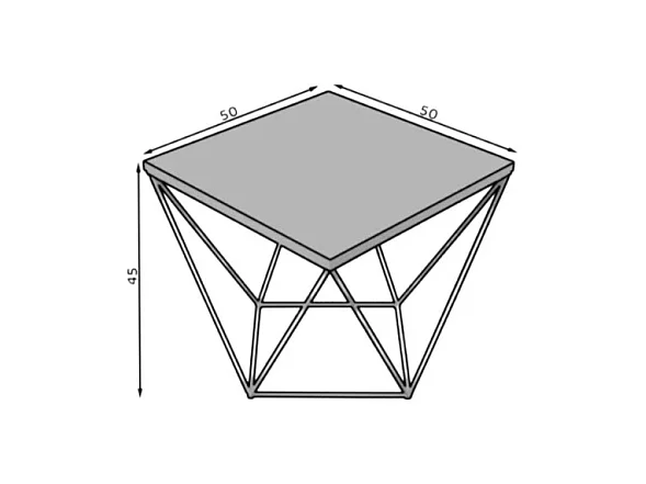 Table Casse Dana/Contreplaqué/Métal/Marrone
