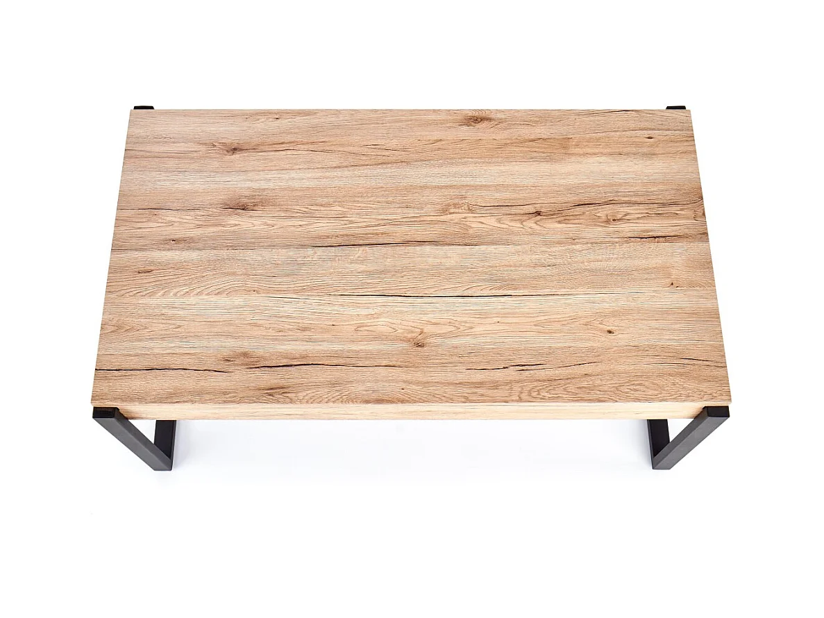 Tavolino Capri/MDF/Acciaio/Marrone