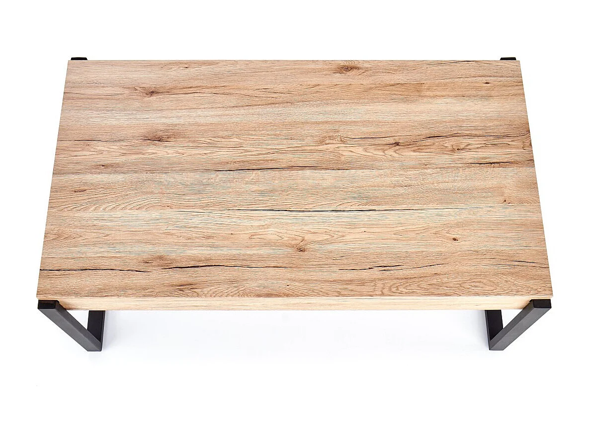 Table basse Capri/MDF/Acier/Marron