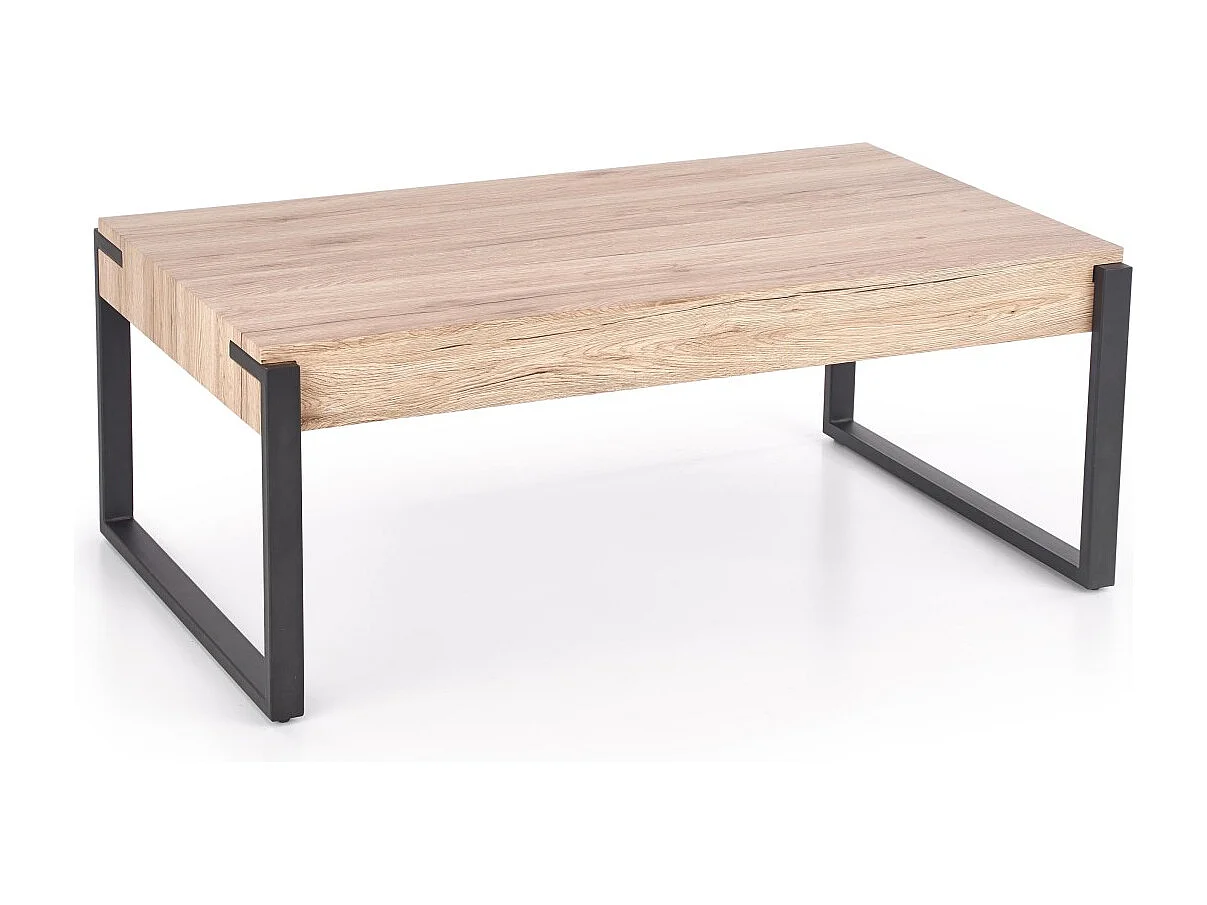 Table basse Capri/MDF/Acier/Marron