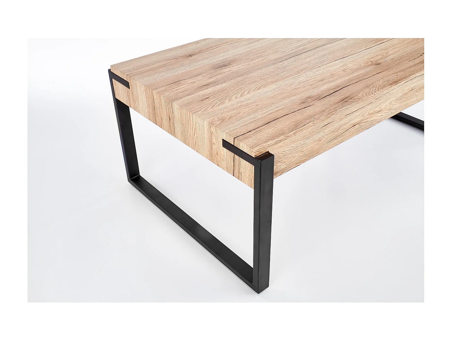 Table basse Capri/MDF/Acier/Marron