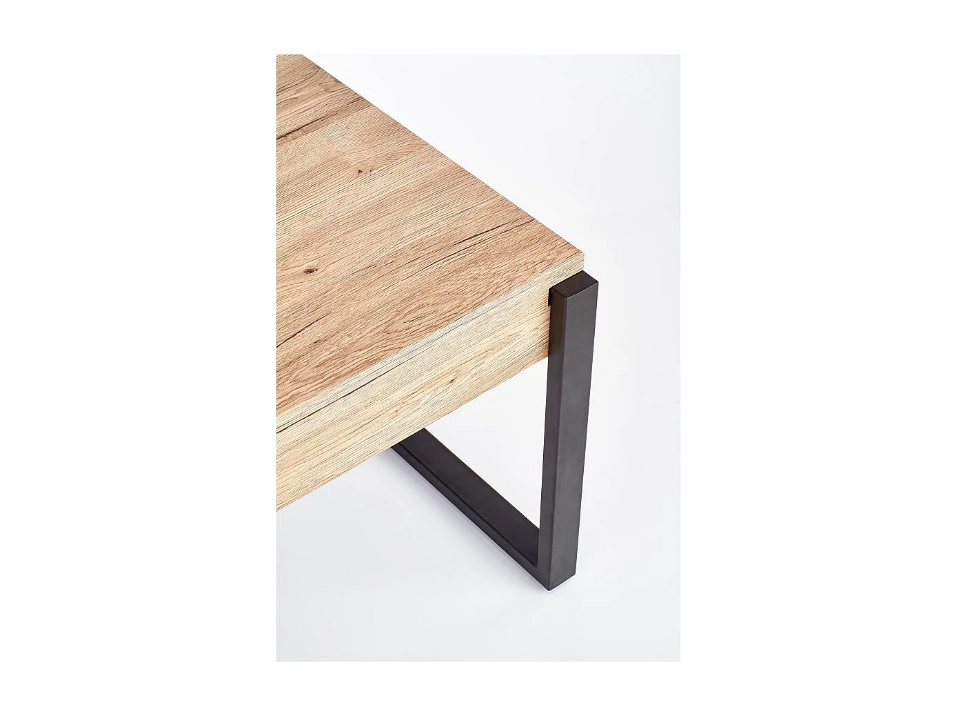 Table basse Capri/MDF/Acier/Marron