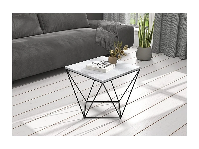 Table Casse Dana/Contreplaqué/Métal/Gris