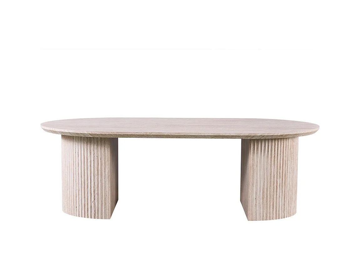 Mesa de Centro VAGOS – Cor carvalho claro – Mesa de centro retangular 120x70 cm – MDF – Design natural e moderno