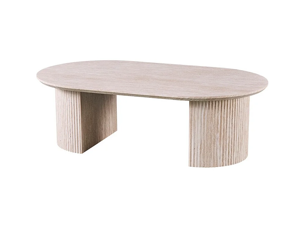 Mesa de Centro VAGOS – Cor carvalho claro – Mesa de centro retangular 120x70 cm – MDF – Design natural e moderno