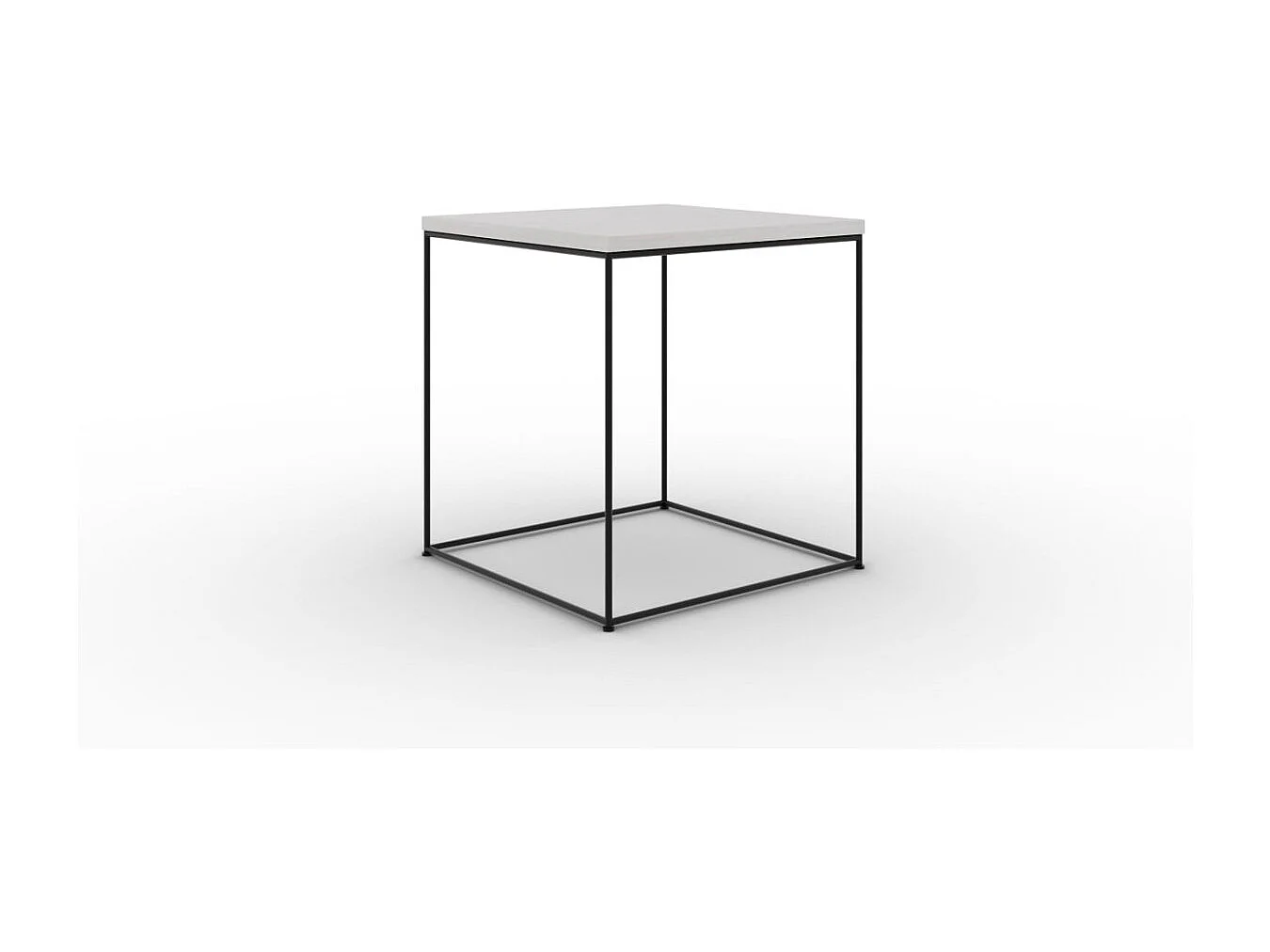 Table de canapé Arina/Métal/Contreplaqué/Blanc