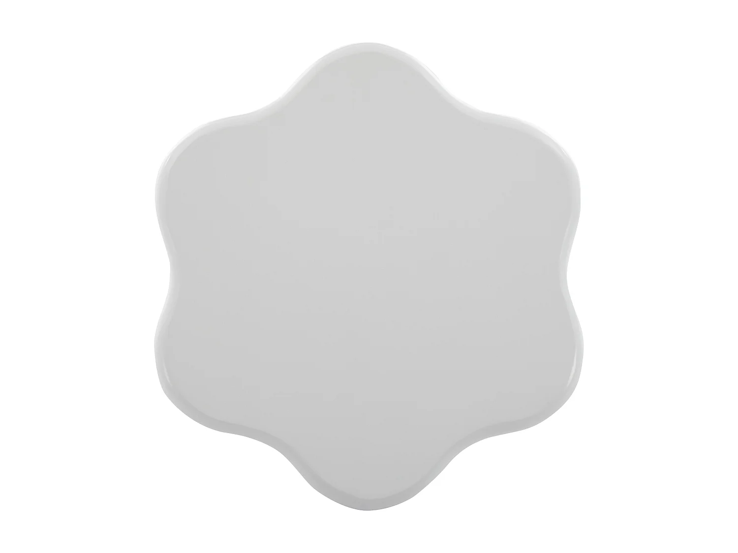 Table basse simple - 80 x 72 x 32 cm - pour le salon - en forme de fleur - MDF - blanc