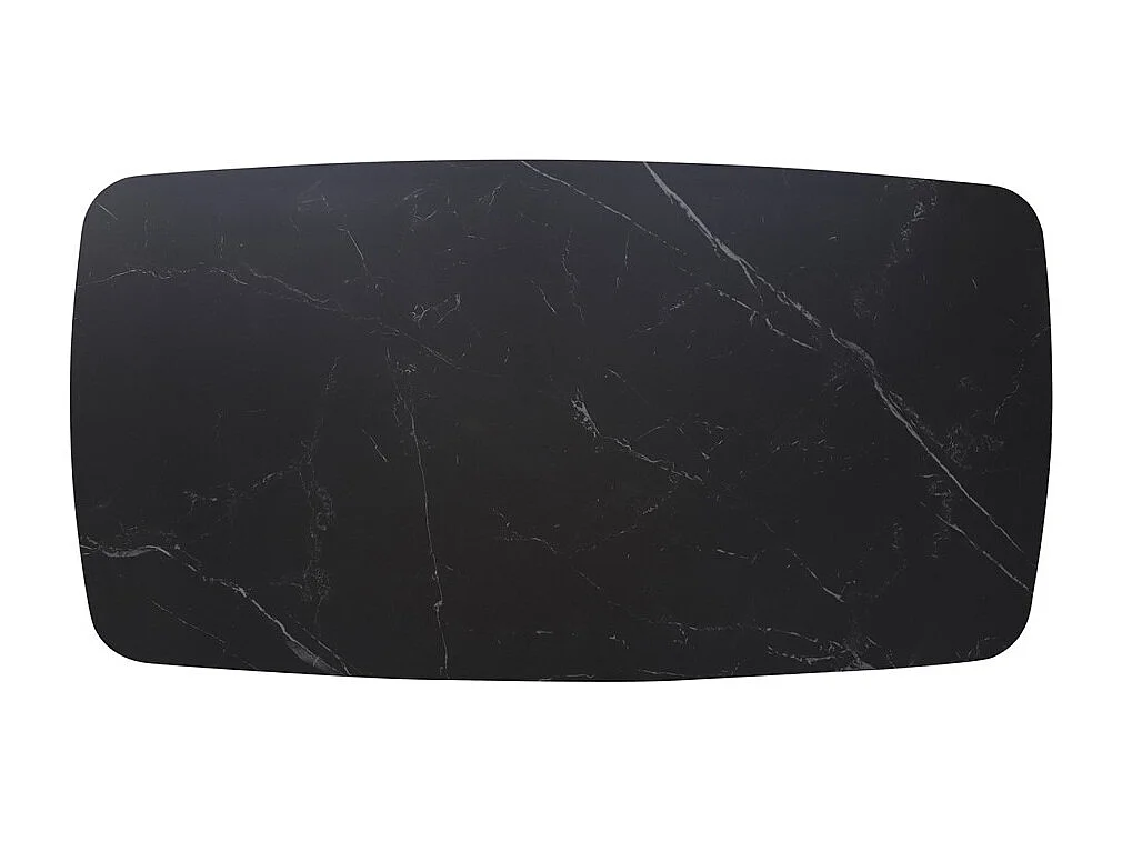 Table basse ARVENA – Table basse rectangulaire 130x70 cm – Pierre noire & métal – Design élégant et contemporain