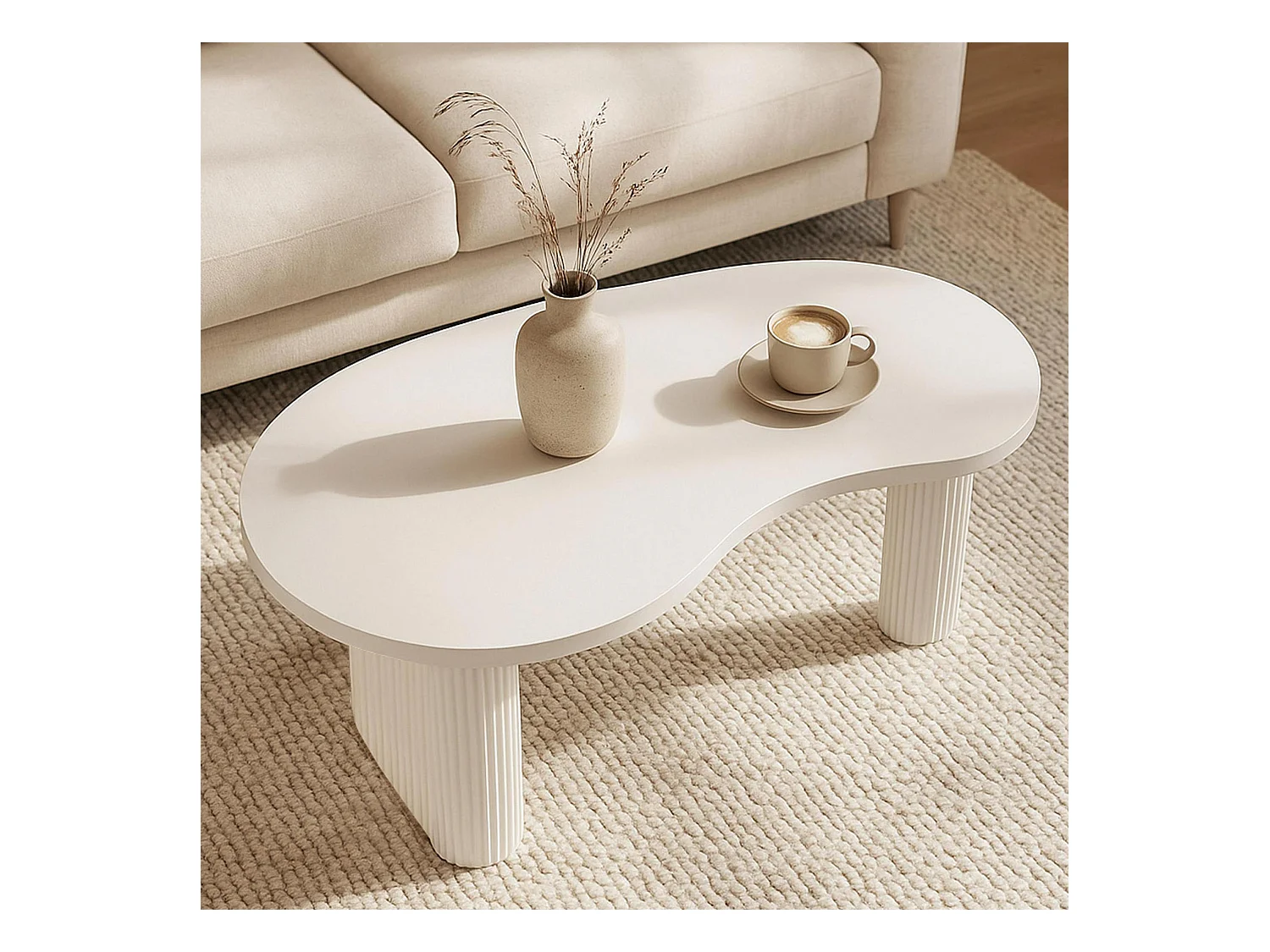 Table basse MCW-O29,  blanc