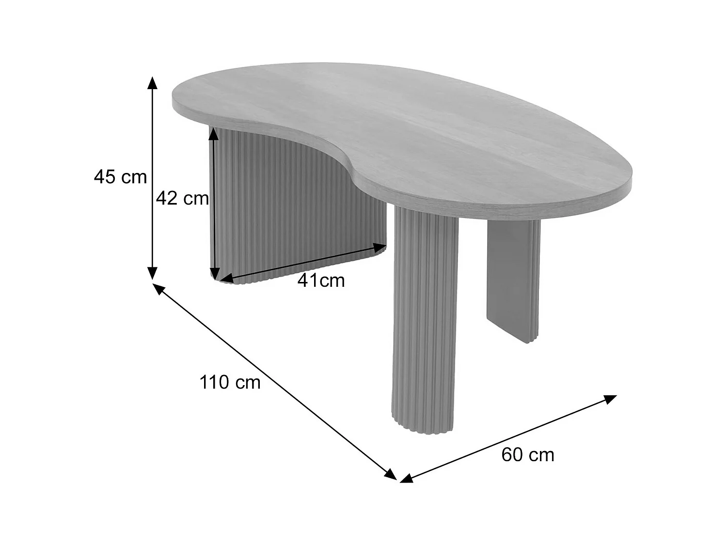 Table basse MCW-O29,  blanc
