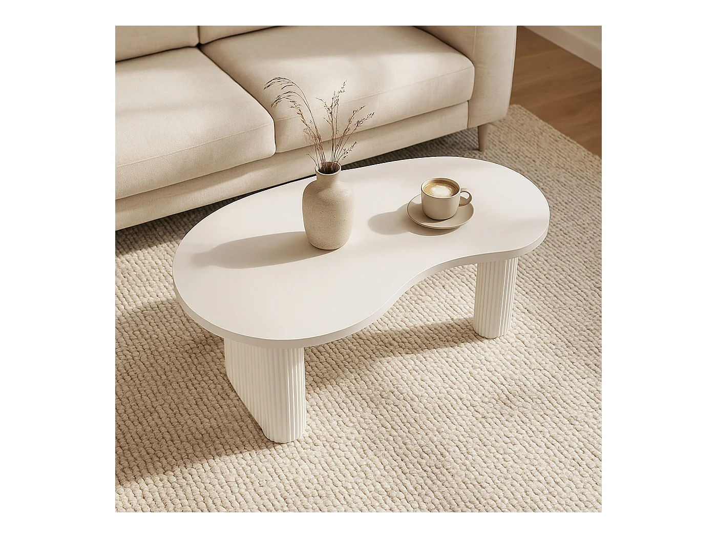 Table basse MCW-O29,  blanc