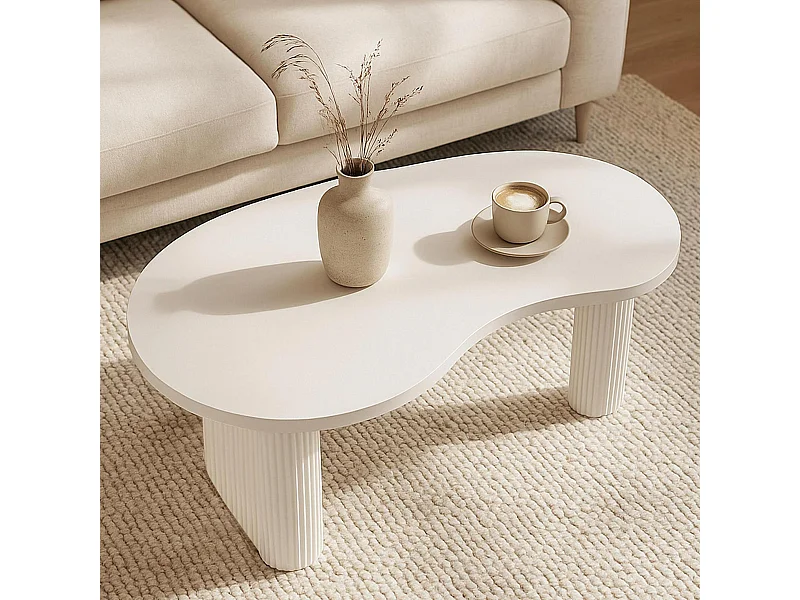 Table basse MCW-O29,  blanc