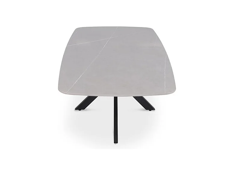 Mesa de Centro ARVENA – Mesa de Centro Retangular 130x70 cm – Pedra Cinza & Metal – Design Contemporâneo e Refinado