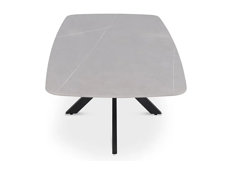 Table basse ARVENA – Table basse rectangulaire 130x70 cm – Pierre grise & métal – Design contemporain et raffiné