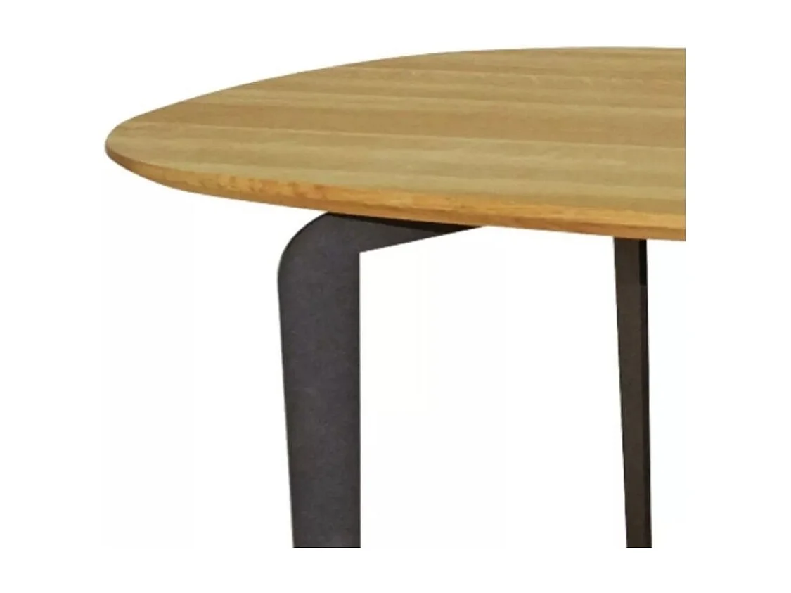 Tavolino da caffè Caden/Legno massello/Metallo/Marrone