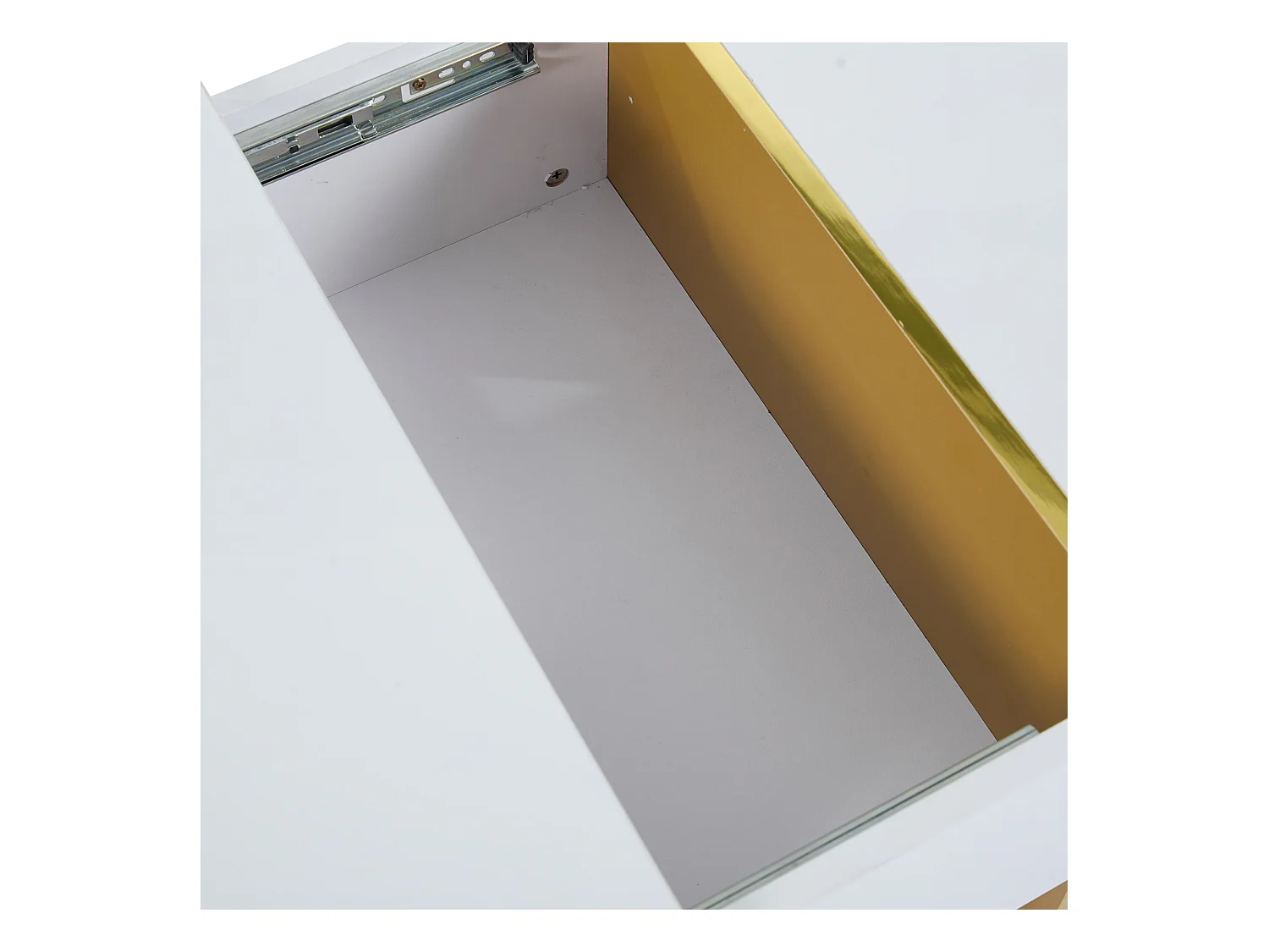 Table basse de salon - 100 x 50 x 35 cm - avec 4 tiroirs - table d'appoint pour petit appartement - MDF - blanc